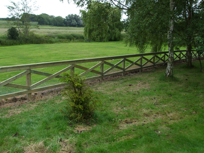 post and rail fencing